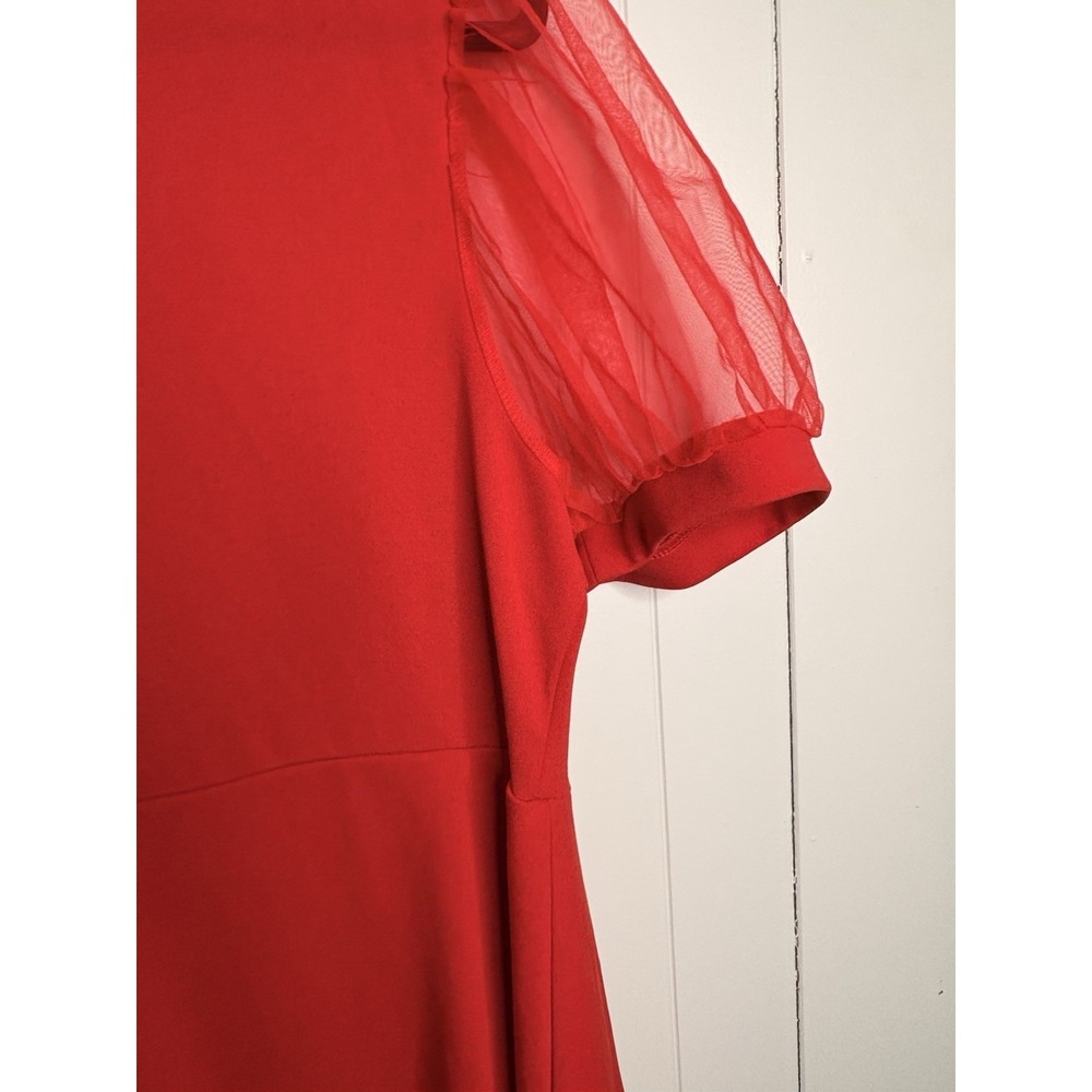SHEIN CURVE size 3XL red short sleeve dress Plus Size Women On Trend - Picture 7 of 7
